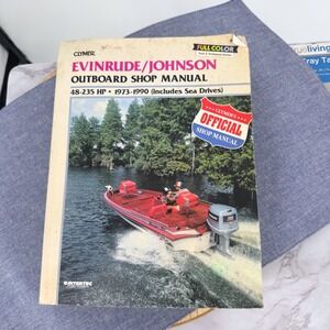 Clymer Evinrude Johnson Outboard Shop Manual 1973-1990 48-235 HP B736 Sea Drives